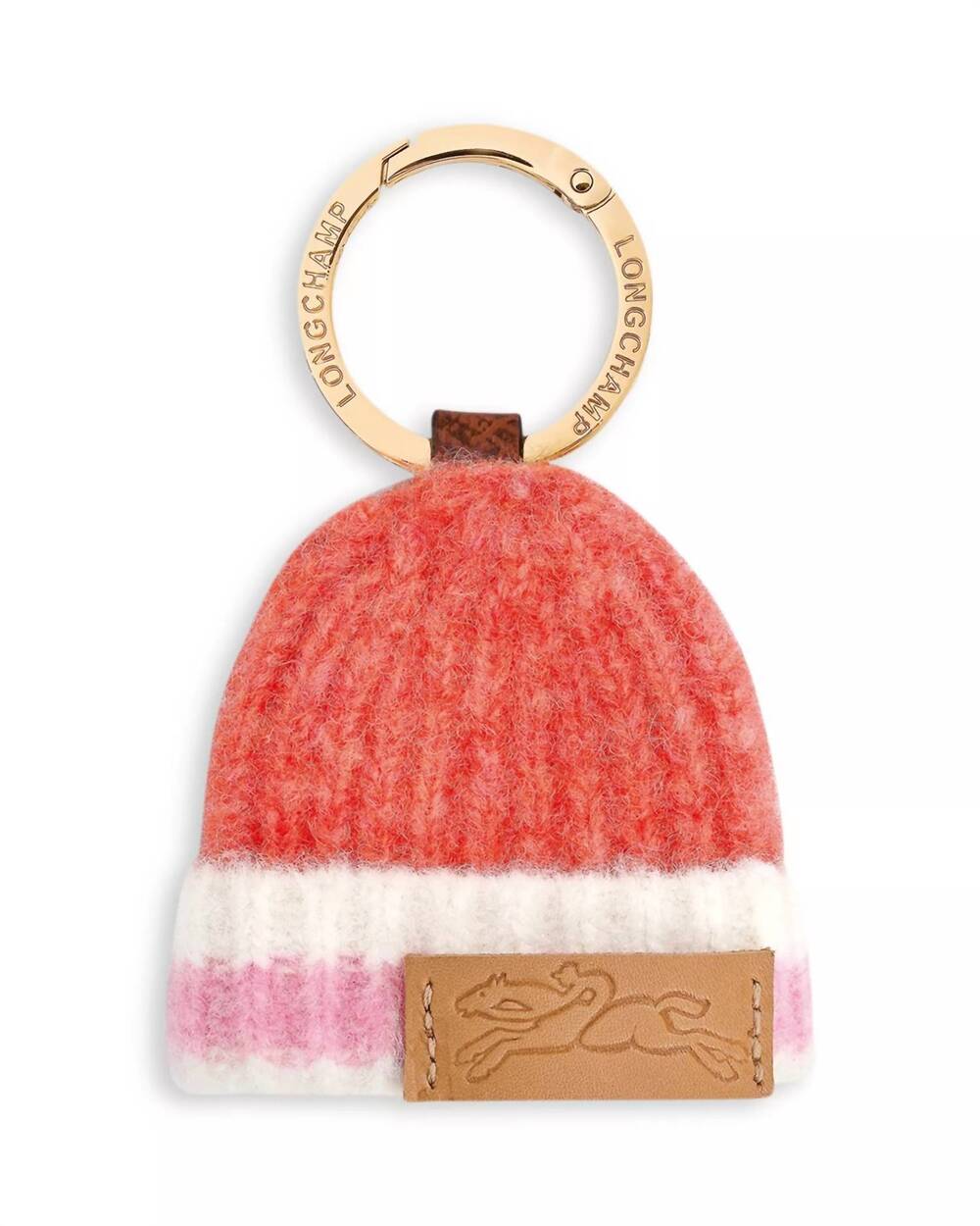 NEW LONGCHAMP women's le pliage cocoon beanie key chain in pink